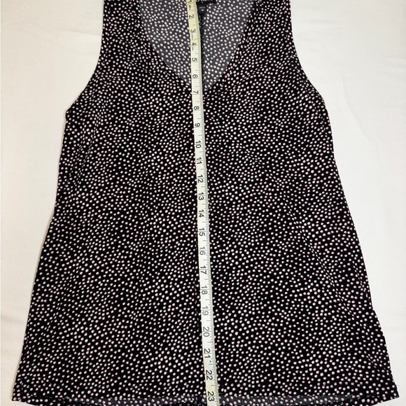 V Neck Polka Dot Sleeveless Top- Business Casual - Picture 6 of 7